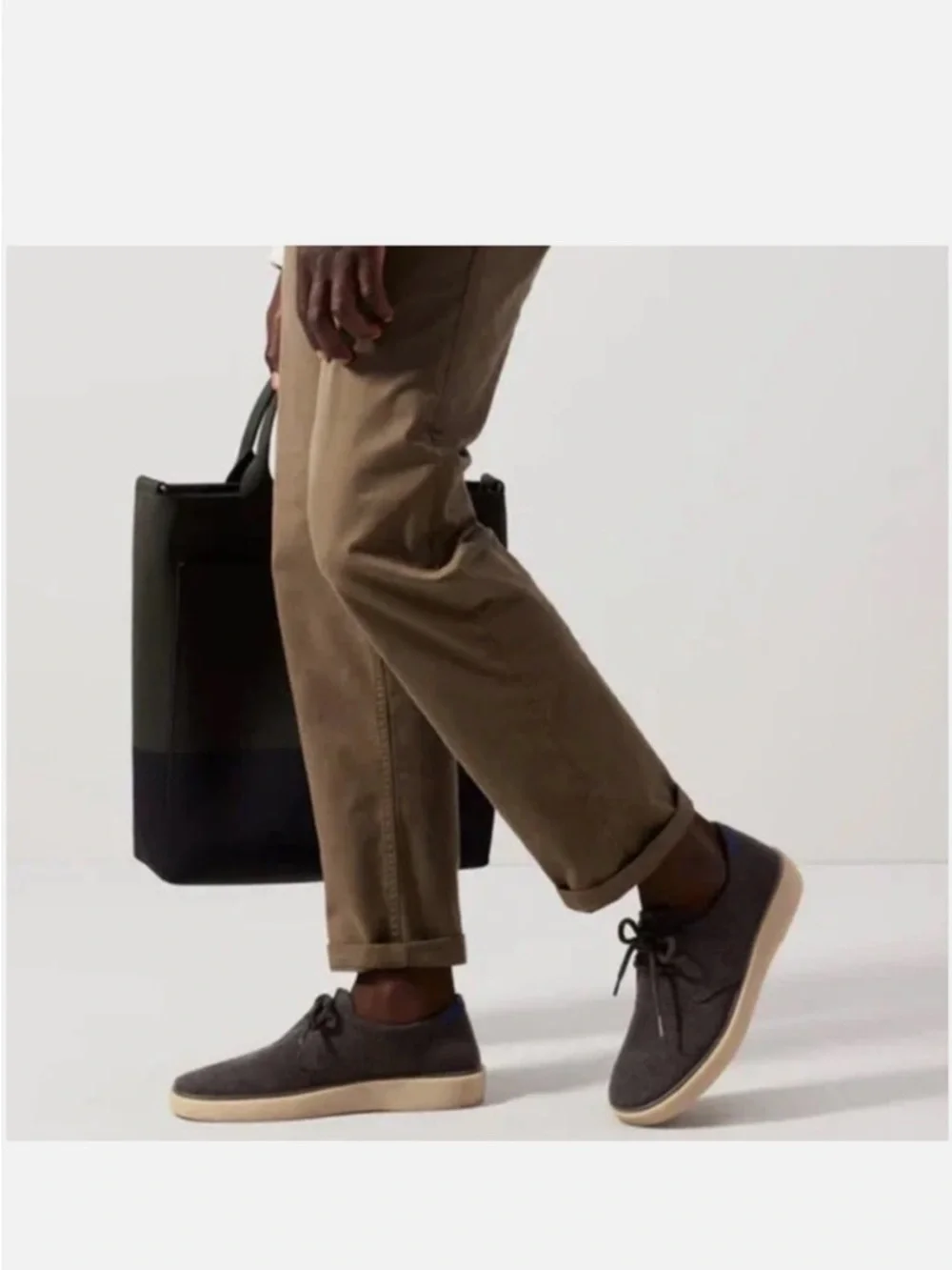 Rothy’s The Monty Lace Up Vintage Brown Men’s 12.5 Wool Knit Sneakers NIB